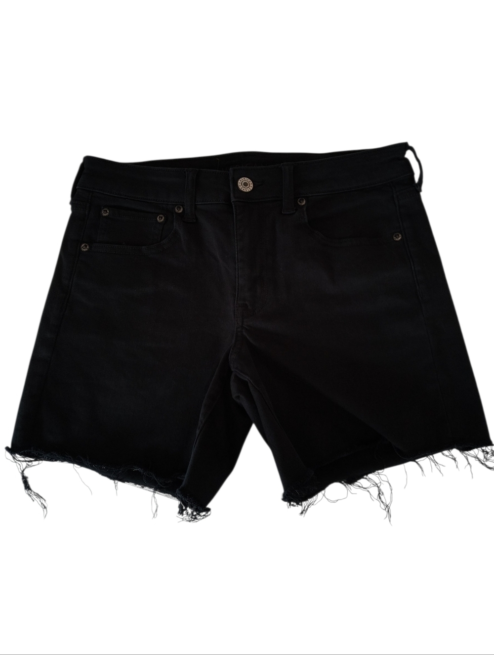 American Eagle Outfitters Black Jean Midi Shorts Size 8